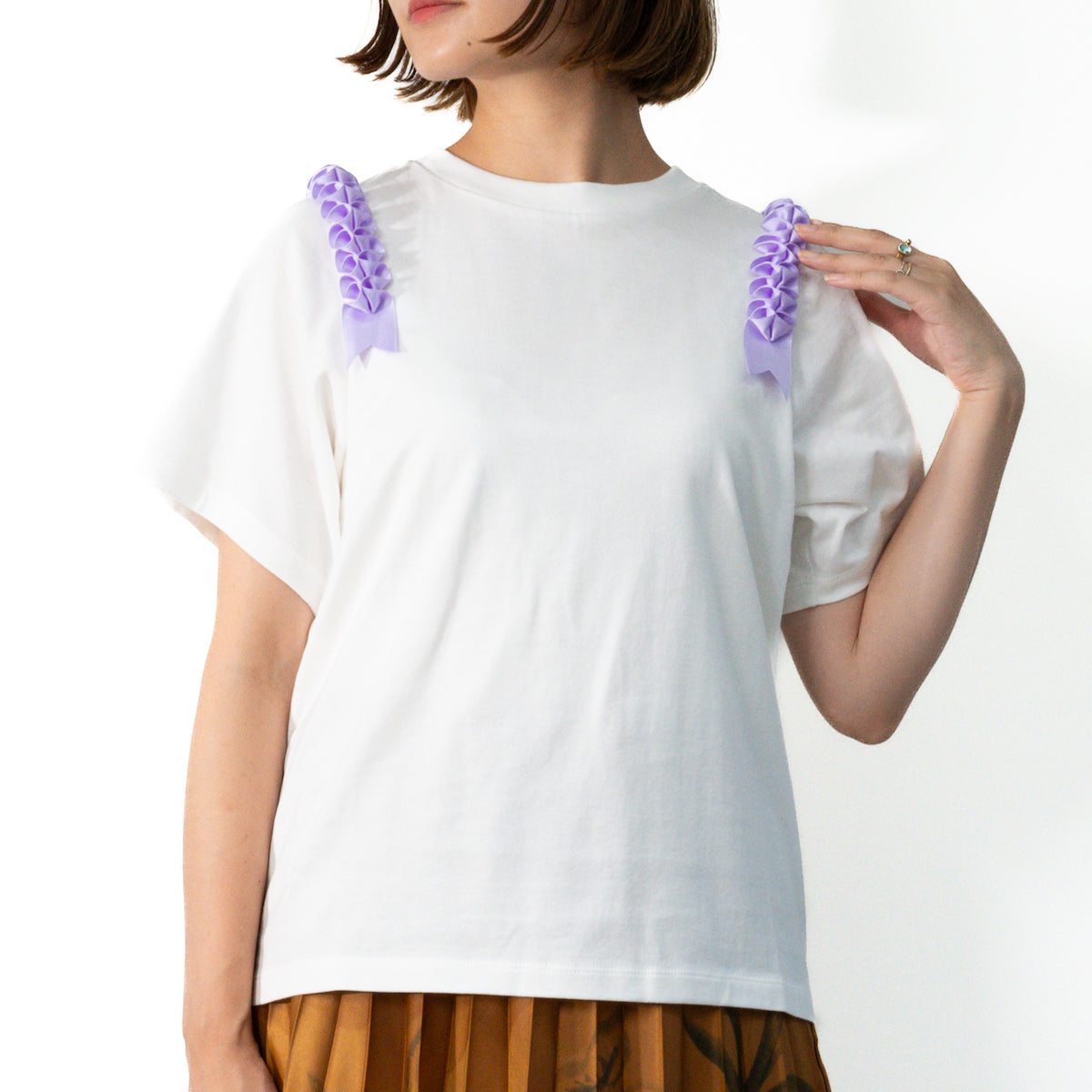 whipped ribbon T shirts【ホワイト】