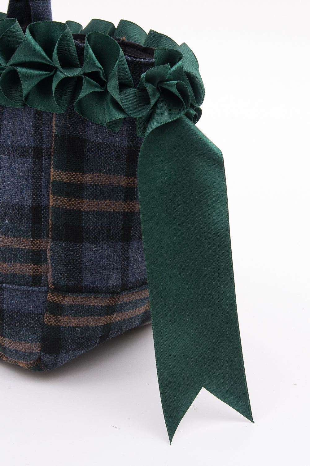 チェックトートバッグ【ブルー×ベージュ】