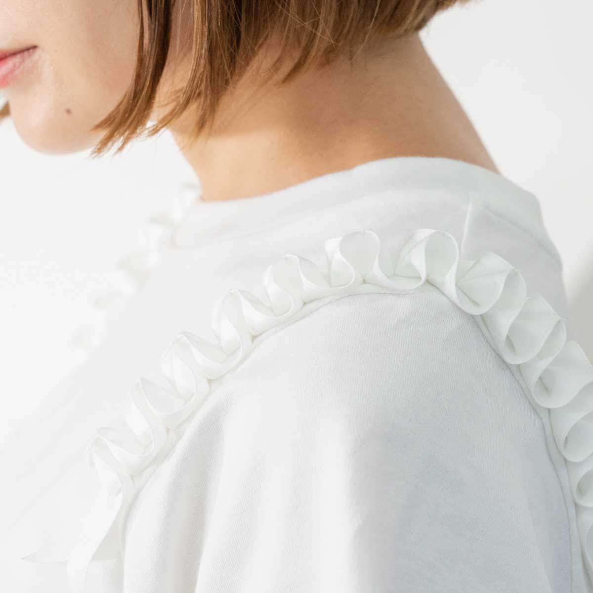whipped ribbon T shirts【ホワイト】