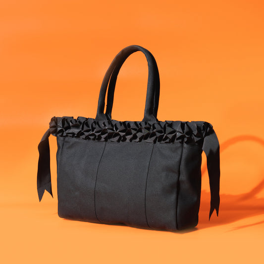 ホイップリボントートバッグ【ブラック】