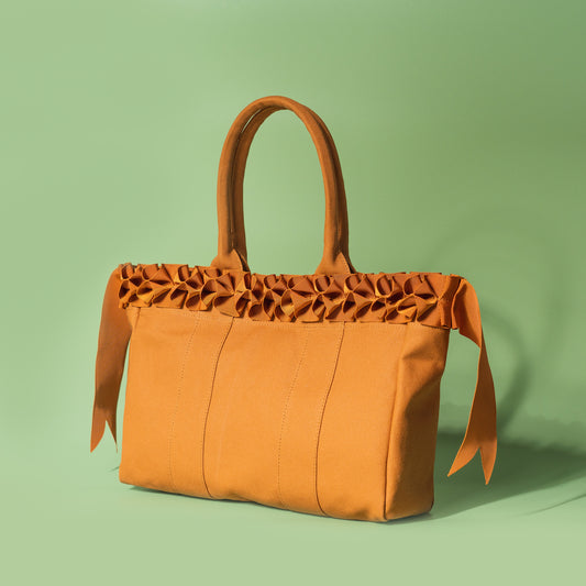 ホイップリボントートバッグ【テラコッタ】