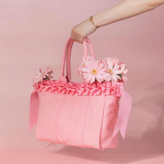 ホイップリボントートバッグ【ピンク】